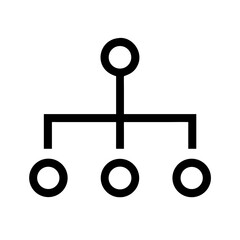 Poster - Organizational chart diagram. Simple hierarchy structure graphic showing levels of management and reporting. This organizational chart diagram is perfect for business presentations and reports.