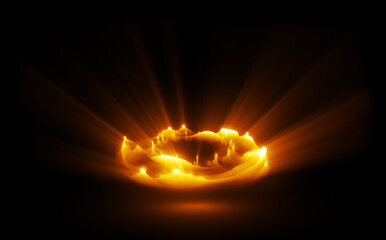 Wall Mural - glow swirl light effect. circular lens flare. abstract rotational lines. power energy element. lumin
