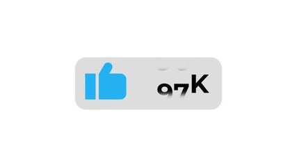 Poster - Like Button Animation 100K Social Media Likes Digital Marketing Concept