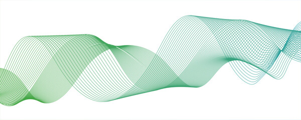 Fototapete - Abstract glowing Modern wave with Dynamic flowing lines. Futuristic technology and sound wave lines.Clean white background, with wave line with sense of motion and fluidity.