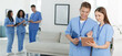 © New Africa - Medical students in uniforms indoors, selective focus