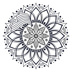 Poster - Abstract Star and Stripe Background Design for Creative Projects