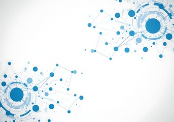 Aufkleber - Blue network connections isolated on white background