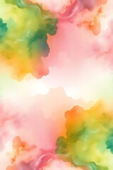 Poster - Abstract Colorful Watercolor Painting with Gentle Pastel Hues Blending
