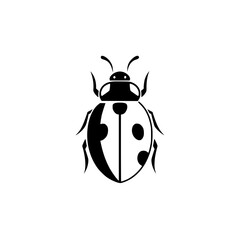 Poster - Vector icons set of silhouettes featuring various pictograms including insects in a simple and modern style