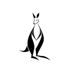 Poster - Silhouette pictogram of a kangaroo in a modern design suitable for various creative applications and presentations