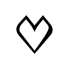 Poster - Silhouette pictograms of unique heart design ideal for various applications in modern design and creative projects