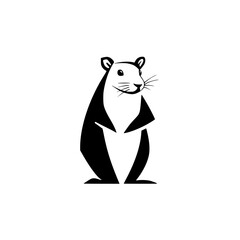 Poster - Silhouette pictogram representing a friendly animal in a minimalist style, perfect for design and illustration projects featuring nature themes