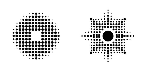 Poster - Silhouette pictogram icons set featuring various shapes in a minimalist design appropriate for diverse graphic applications