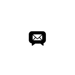 Poster - Vector icon of envelope inside chat bubble symbolizing messaging email communication and mail delivery