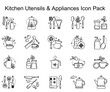 © DesignBy - Kitchen Utensils & Appliances Icon Set