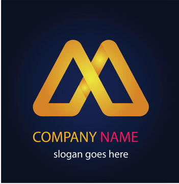 M symbol logo, with elegant design