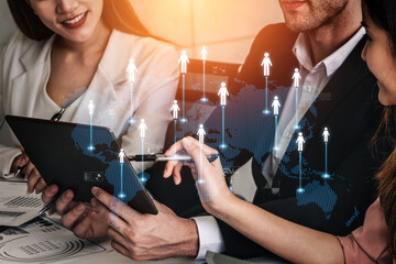 Poster - Professional networking expands business connections, fosters collaboration, and builds digital relationships for new opportunities. Vouch