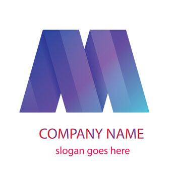 M symbol logo, with elegant design