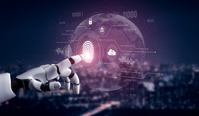 Poster - AI enhances biometric authentication systems for secure identity verification and cloud protection, improving cybersecurity and personal data access control Vouch