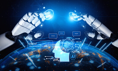 Poster - AI chatbot assists users with real-time conversations, providing automated answers, processing natural language, and delivering personalized support efficiently. Vouch
