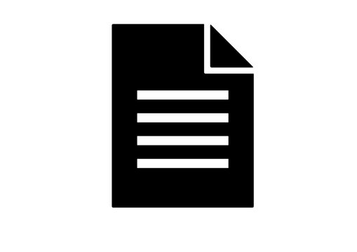 Essential Minimalist Document File Icon for Writing and Editing Graphic Resources
