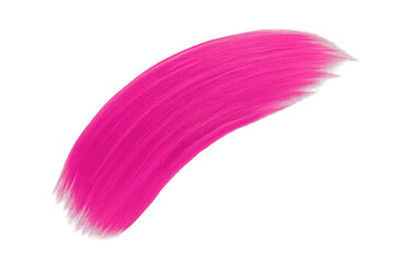 Poster - Pink paintbrush sweeping across transparent surface, generating vibrant graphic element for design compositions