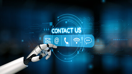 Poster - AI artificial intelligence supports 24-hour customer service with virtual assistants, real-time chat, and intelligent support tools ensuring fast, accurate, and satisfying experiences. Epoch