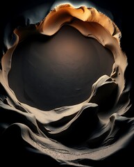 Poster - Abstract portal with textural sand forms and dramatic contrasting lights
