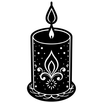 Decorative candle  Icon Romantic Love Symbols, Hearts, Cupid, Gifts & Celebration Graphics