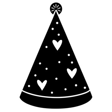 Valentine party hat  Icon Romantic Love Symbols, Hearts, Cupid, Gifts & Celebration Graphics