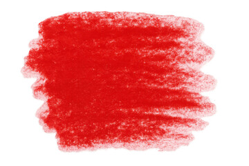 Poster - Vibrant red crayon scribbling across transparent background, adding artistic texture for graphic design compositions