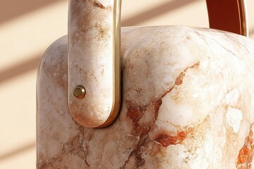 Poster - Unique marble design with elegant handle showcases craftsmanship and artistry in a minimalist setting