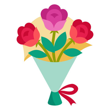 Bouquet  Icon Romantic Love Symbols, Hearts, Cupid, Gifts & Celebration Graphics