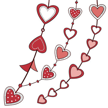 Heart garland  Icon Romantic Love Symbols, Hearts, Cupid, Gifts & Celebration Graphics