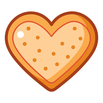 Heart-shaped cookie Icon Romantic Love Symbols, Hearts, Cupid, Gifts & Celebration Graphics