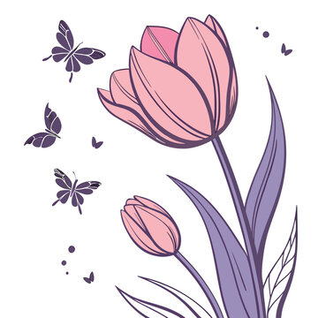 Tulip  Icon Romantic Love Symbols, Hearts, Cupid, Gifts & Celebration Graphics