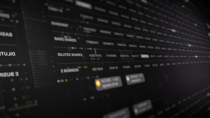 Poster - Dynamic data visuals for business info graphics, animated charts, and data-driven insights for a business meeting mock-up. Explore the world of trading, stock exchanges, and crypto