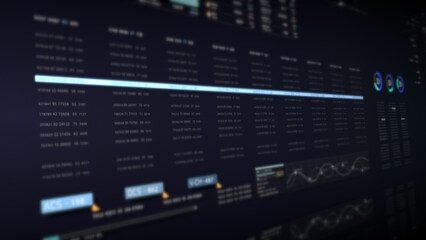 Poster - Dynamic data visuals for business info graphics, animated charts, and data-driven insights for a business meeting mock-up. Explore the world of trading, stock exchanges, and crypto