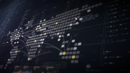 Poster - Dynamic data visuals for business info graphics, animated charts, and data-driven insights for a business meeting mock-up. Explore the world of trading, stock exchanges, and crypto