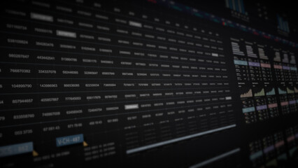 Poster - Dynamic data visuals for business info graphics, animated charts, and data-driven insights for a business meeting mock-up. Explore the world of trading, stock exchanges, and crypto