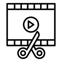 Wall Mural - Film Editing Icon