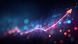 © Vexaro Studios - A glowing red arrow pointing upwards over a stock chart with a dark blue and purple bokeh background