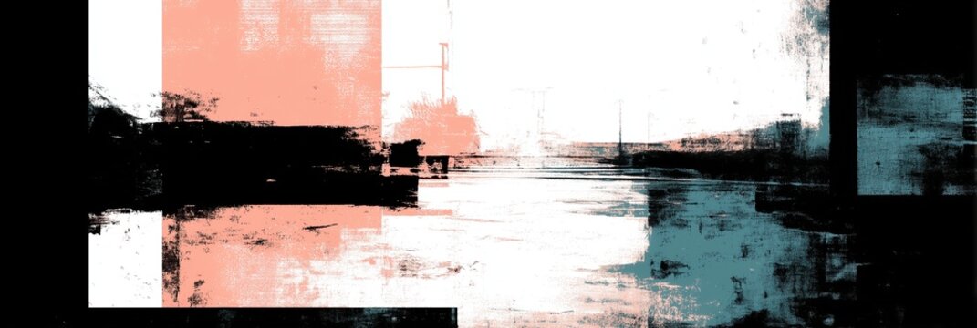 Abstract rendering of landscape with muted colors and heavy textures