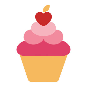 Cupcake with heart topper  Icon Romantic Love Symbols, Hearts, Cupid, Gifts & Celebration Graphics