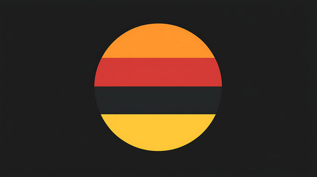 A flag with a yellow and black stripe and a red stripe