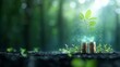 © Natthachai S. - Growing financial success through sustainable investing nature illustration green environment close-up eco-friendly concept