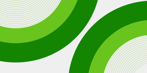 Poster - Abstract White and Green wave wide background banner. Eps10
