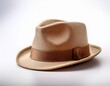 © Matt - beige fedora hat on white background