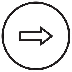 Poster - Arrow icon thin vector sign symbol