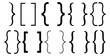 © Zavivec - Minimalistic icon set featuring curly braces and square brackets in black on white background, ideal for coding, syntax, or math visuals