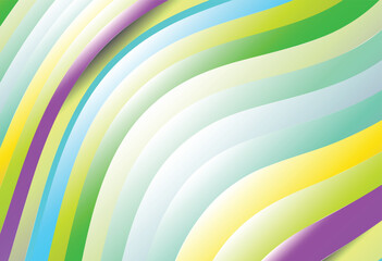 Leinwandbilder - Colorful lines and straw theme, focusing more on the modern colors  creating a calming, gradient flow