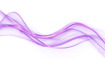 Fototapete - Abstract neon wave on transparent background. purple glowing wavy line. violet. design element. energy. movement.