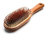 wooden comb isolated on white