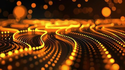 Poster - Neural network visualization of glowing dots with a seamless render, depicting dynamic patterns, Neural network of glowing dots Seamless 3D render Abstract